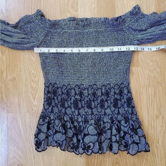 Alexis Jordana Floral Smocked Top Sz XS - Picture 8 of 10